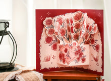 Load image into Gallery viewer, Love Rose Bloom Pop-Up Card