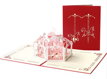 Load image into Gallery viewer, 3d carousel pop up card for special occasions
