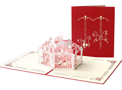 3d carousel pop up card for special occasions