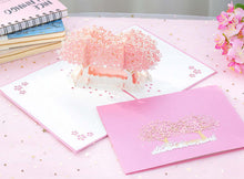 Load image into Gallery viewer, cherry blossom 3d card
