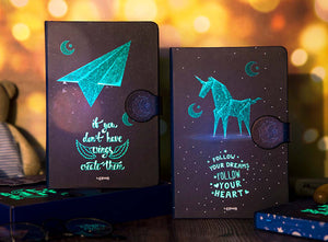 hardcover magnetic glowing notebook