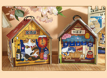 Load image into Gallery viewer, Perfect gift for cat lovers: a 2026 calendar and trinket box designed as an adorable DIY cat chef house.
