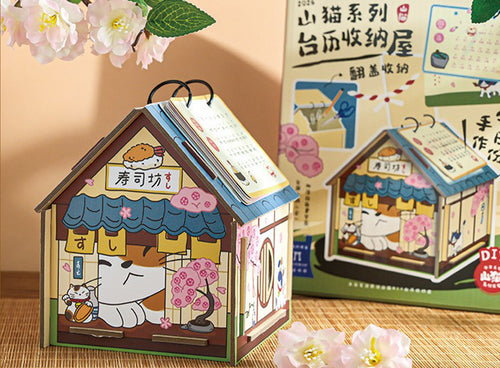 Kawaii Neko no Ryouriya (Cat's Kitchen) 2026 calendar, a cute functional decor piece with adorable cat chef illustrations.
