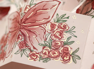 rose bloom paper bundle card