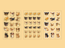 Load image into Gallery viewer, Cute cartoon puppy and cat characters stickers
