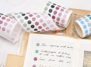 wide decorative washi tapes with dot pattern