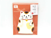 Load image into Gallery viewer, Maneki Neko lucky cat notepad

