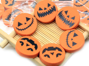 Halloween pumpkin eraser set
