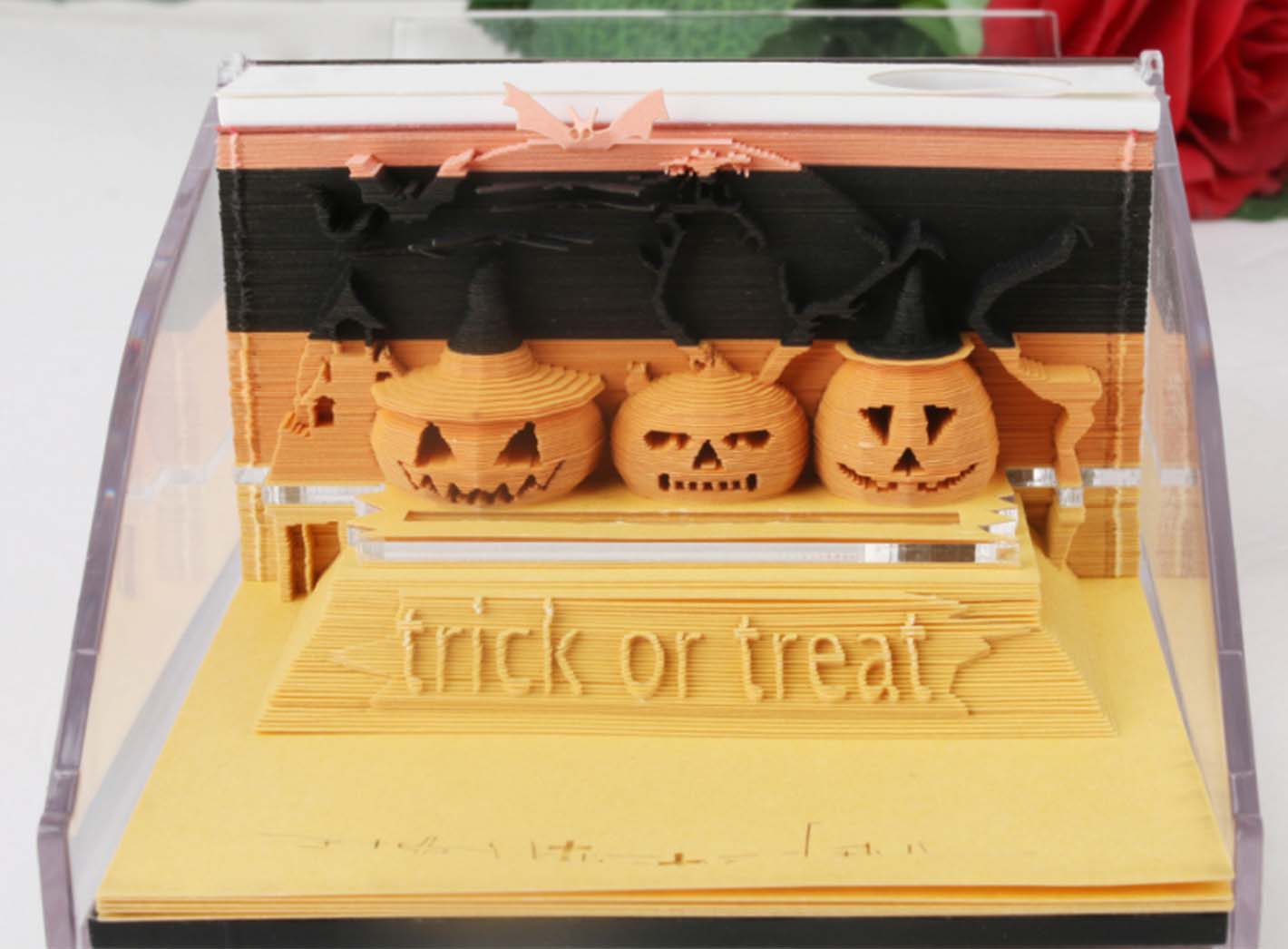Halloween Trick or Treat Block Notepad with LED Light