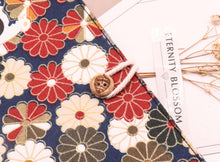Load image into Gallery viewer, handmade Maneki Neko fabric covered notebook
