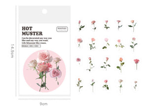 flower plastic stickers