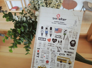 Korean stickers for calendar and planner decoration